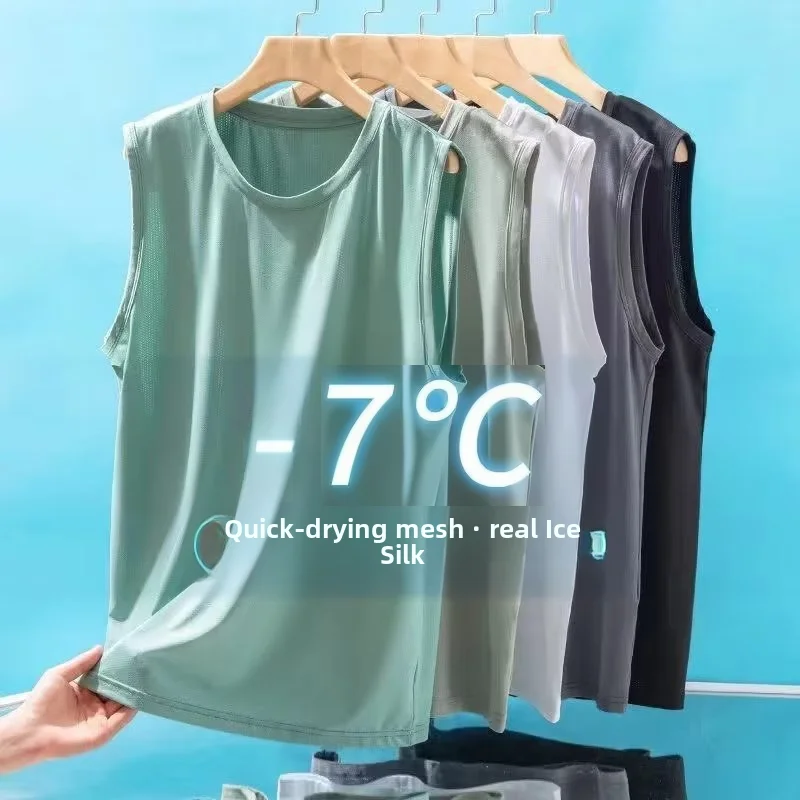 Men Ice Silk Mesh Sleeveless T - đánh giá và giá Home Gym China