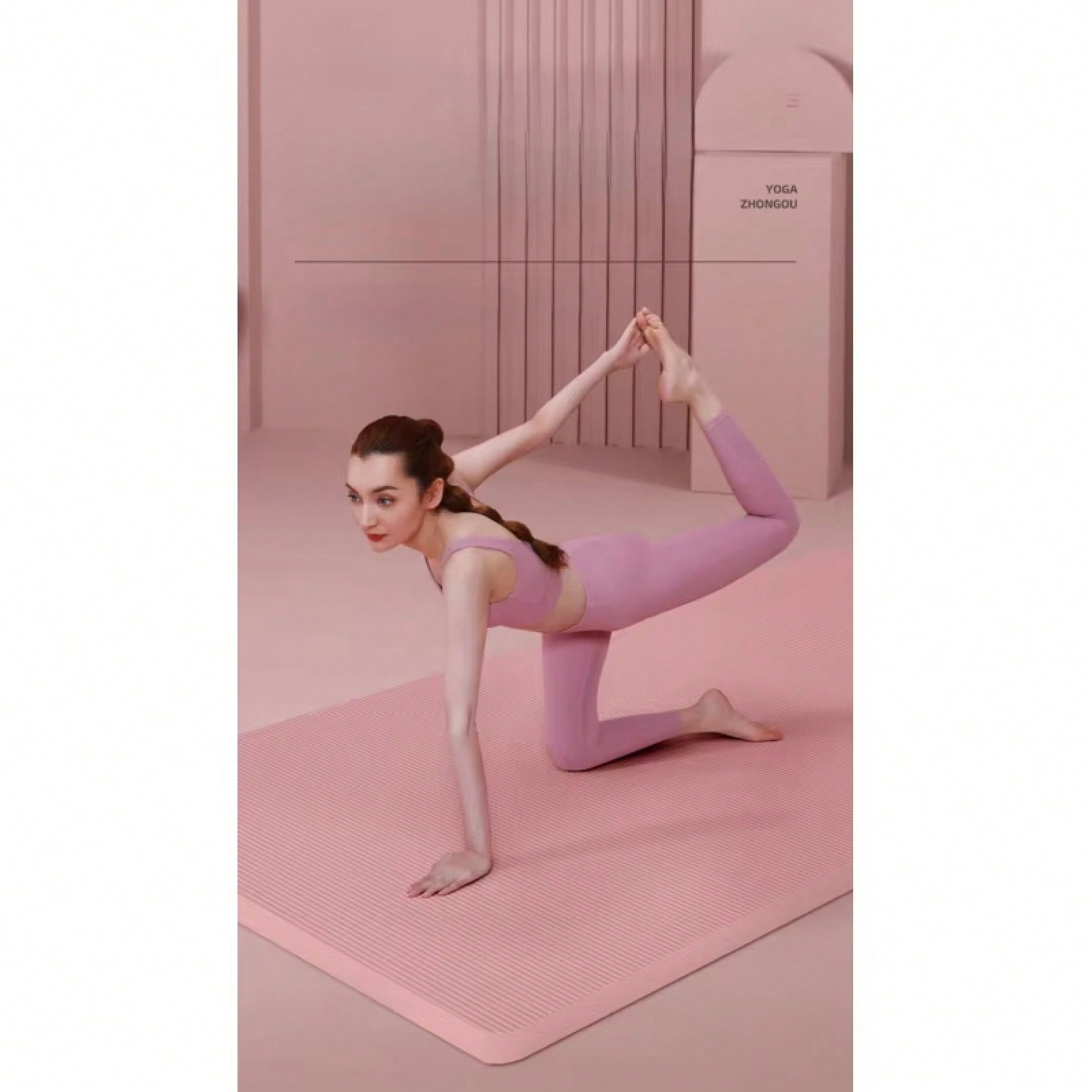 185*61CM Pink Non Slip Yoga Ma - đánh giá và giá Home Gym Exercise