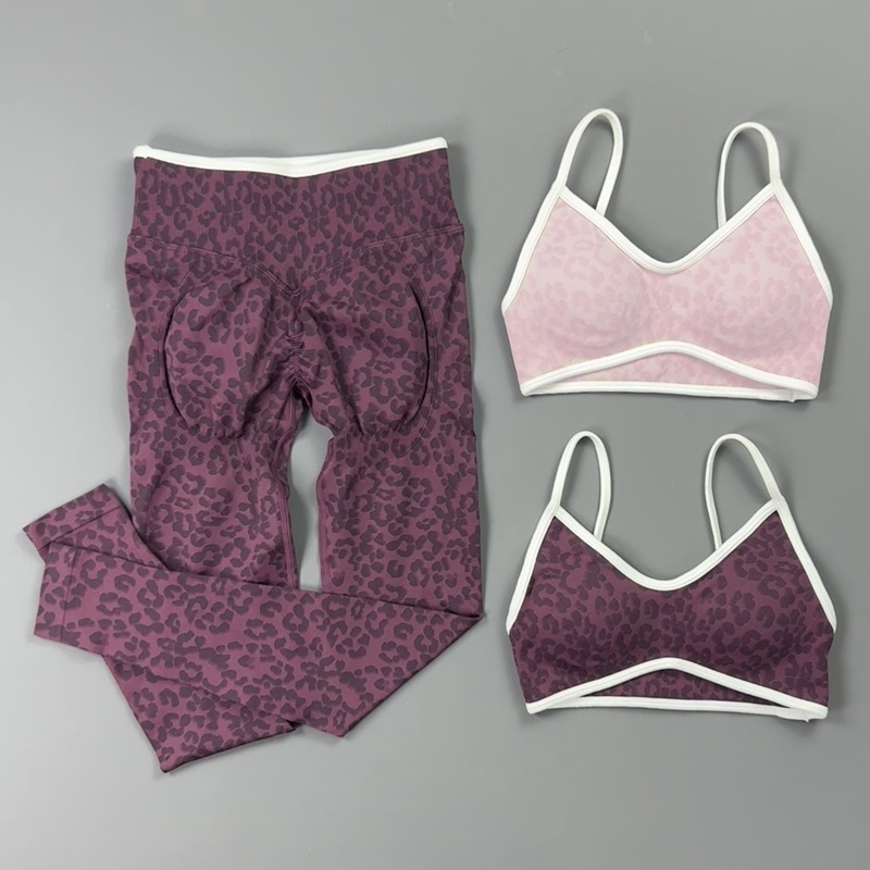 2 Pieces Yoga Set Women Leopar - đánh giá và giá Home Gym Pilates