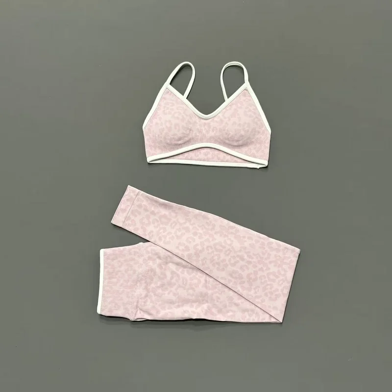 2 Pieces Yoga Set Women Leopar - đánh giá và giá Home Gym Pilates